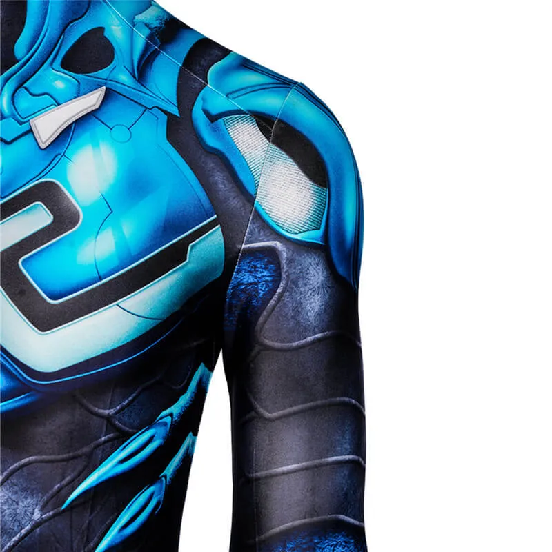 2023 Blue Beetle Costume First Look Cosplay Bodysuit For Men Halloween Outfits