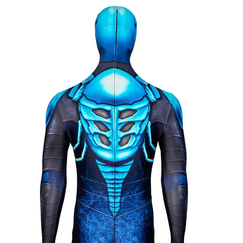 2023 Blue Beetle Costume First Look Cosplay Bodysuit For Men Halloween Outfits