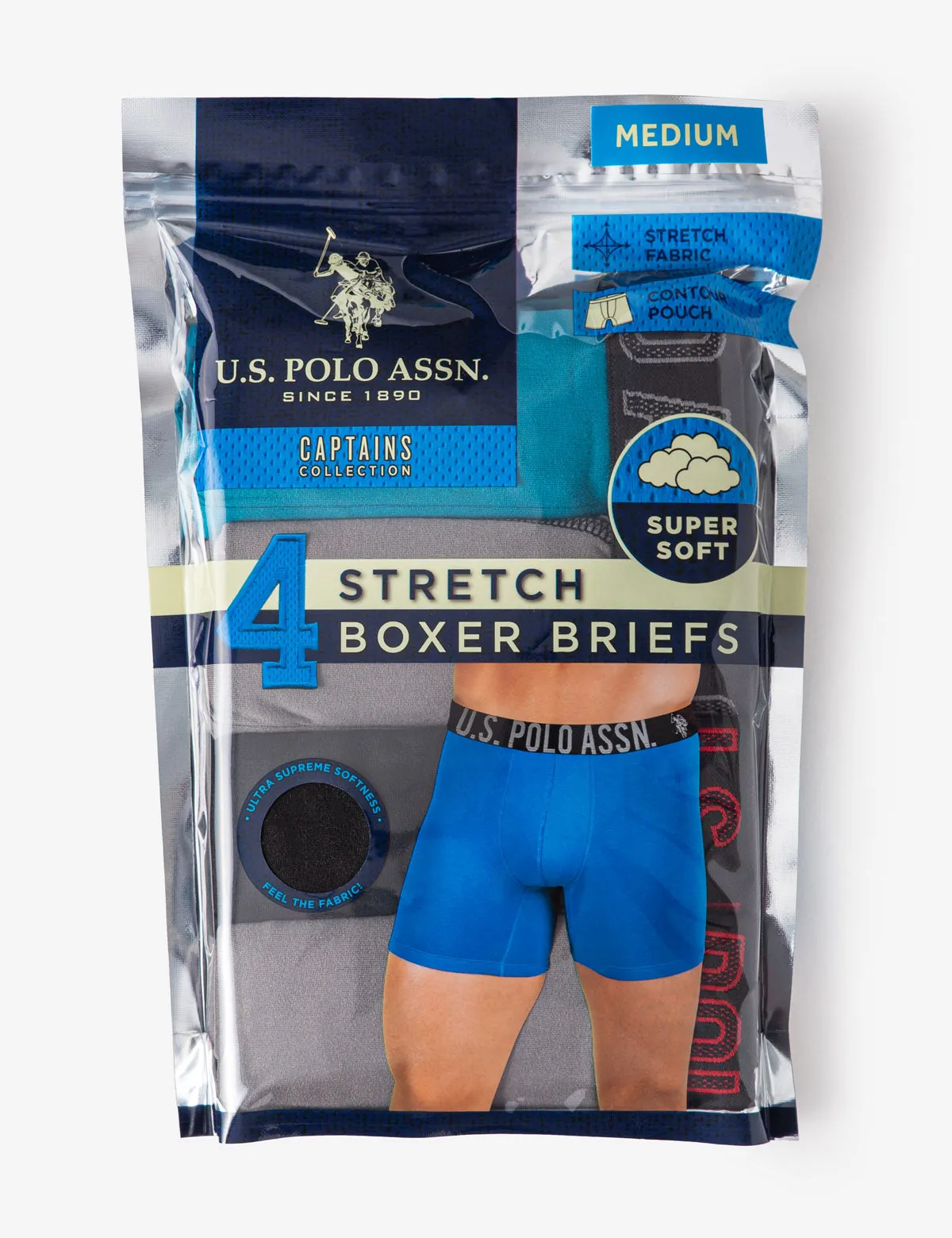 4 PACK ULTRA SOFT JERSEY BOXER BRIEFS