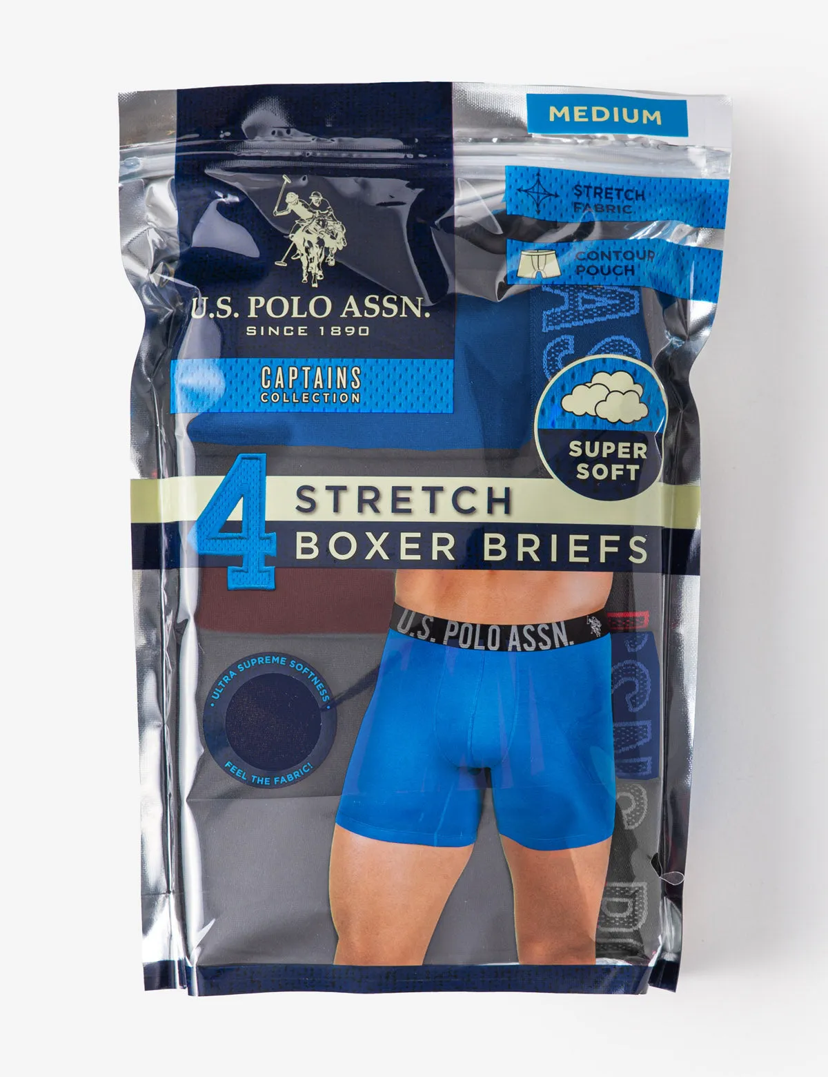 4 PACK ULTRA SOFT JERSEY BOXER BRIEFS