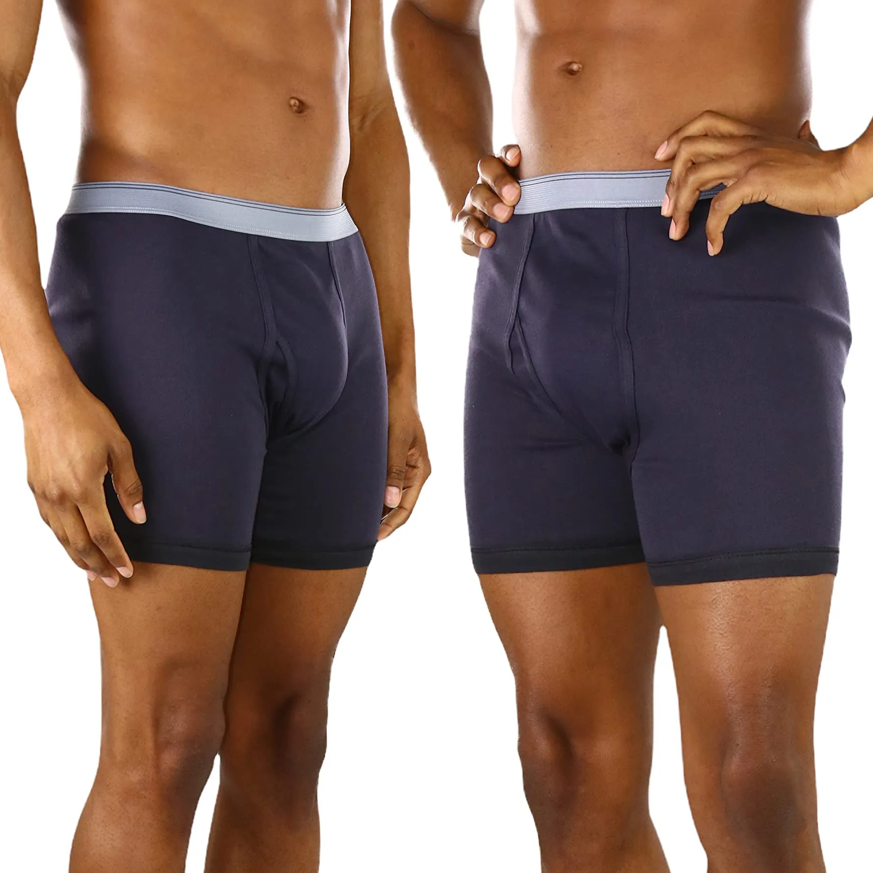6-Pack: ToBeInStyle Men's Thick Waistband 3 Colored Boxer Briefs