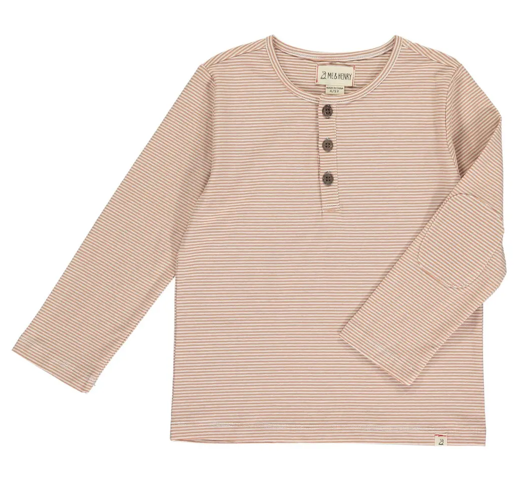Adams Henley - Pumpkin/White Stripe