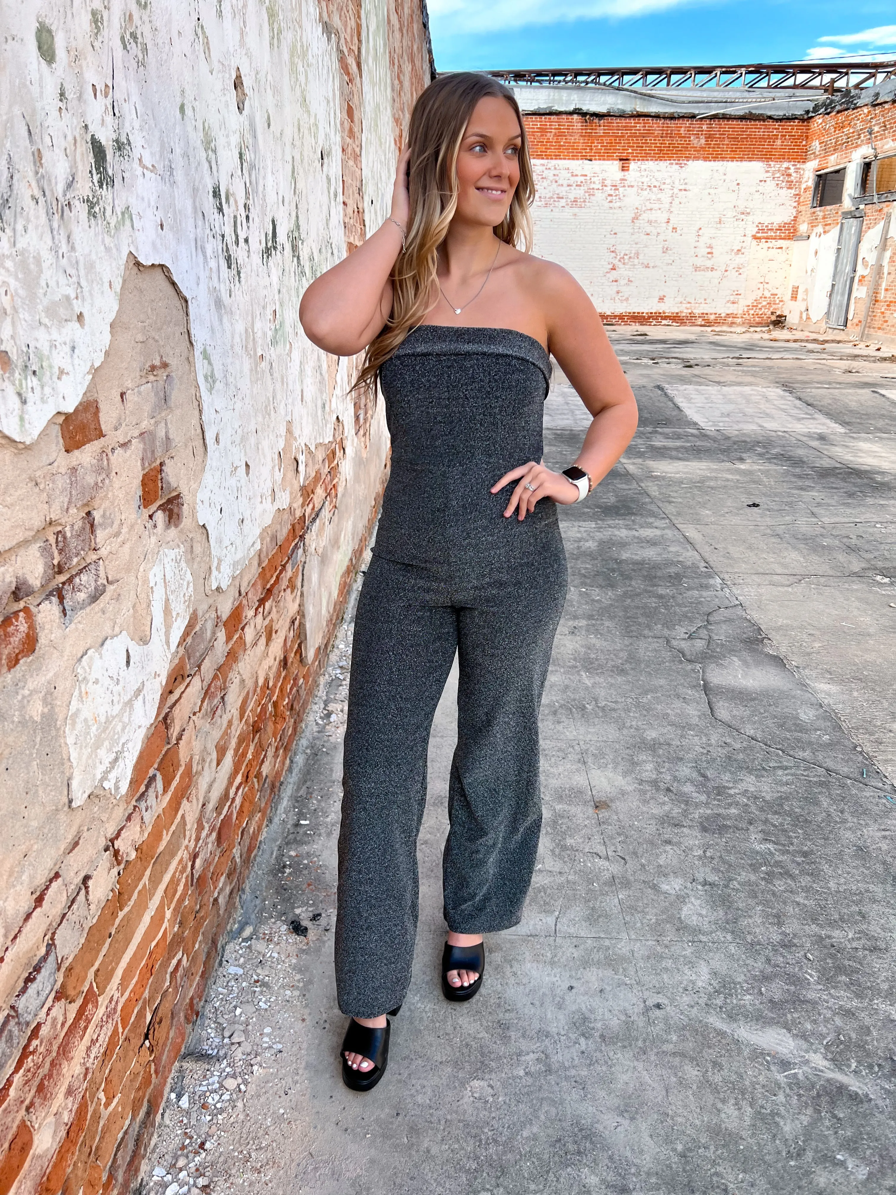 Amelia Bodycon Strapless Jumpsuit