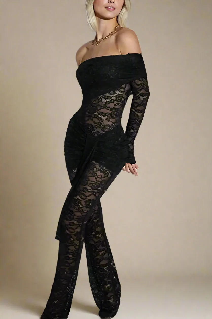 Andie Long Sleeve Wrap Jumpsuit - Classic Black