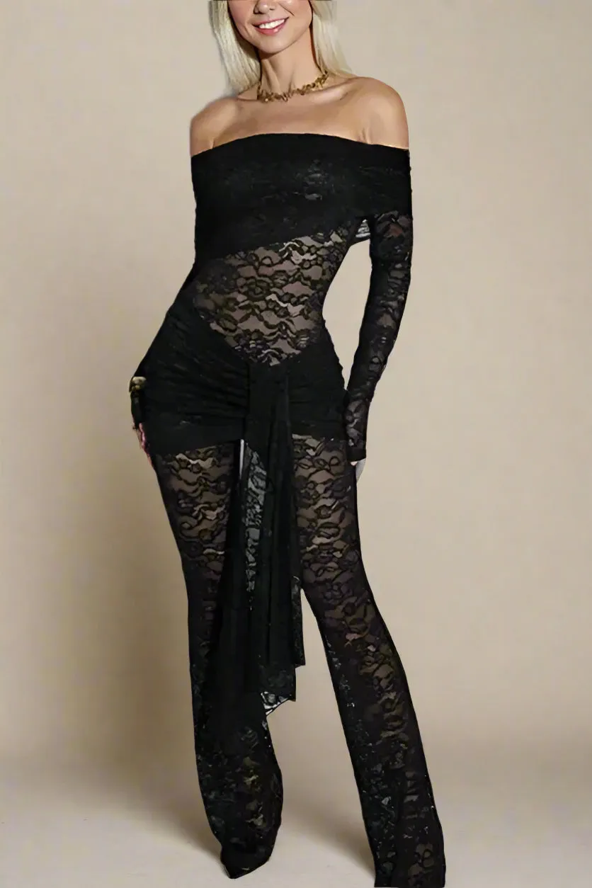 Andie Long Sleeve Wrap Jumpsuit - Classic Black