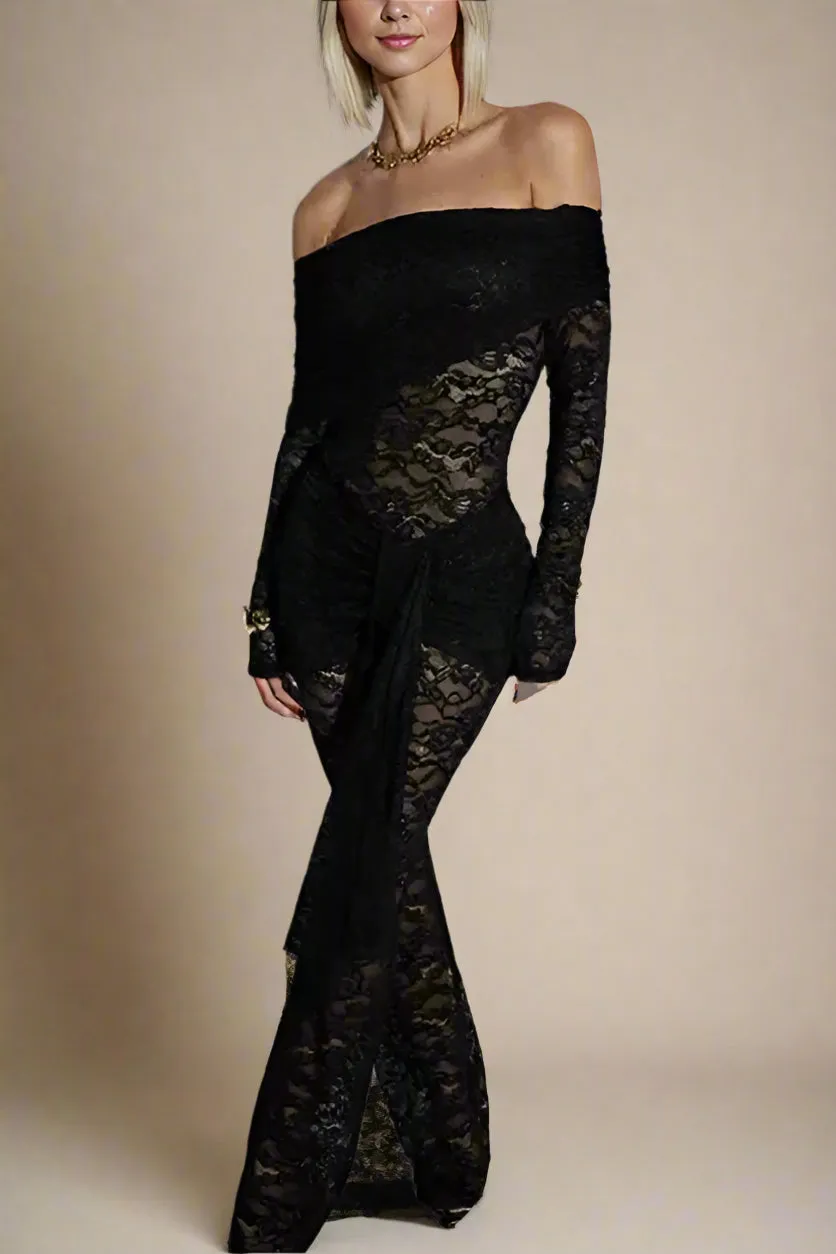 Andie Long Sleeve Wrap Jumpsuit - Classic Black