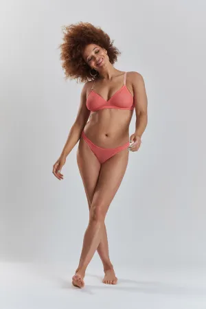 Anthelia recycled-tulle soft bralette - Canyon Peach