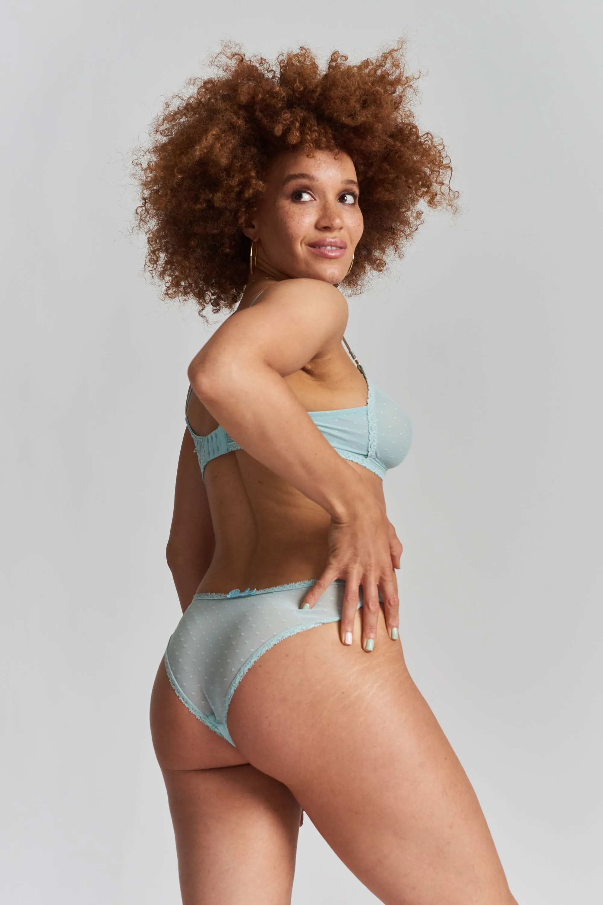 Anthelia recycled-tulle soft bralette - Fjordland Green