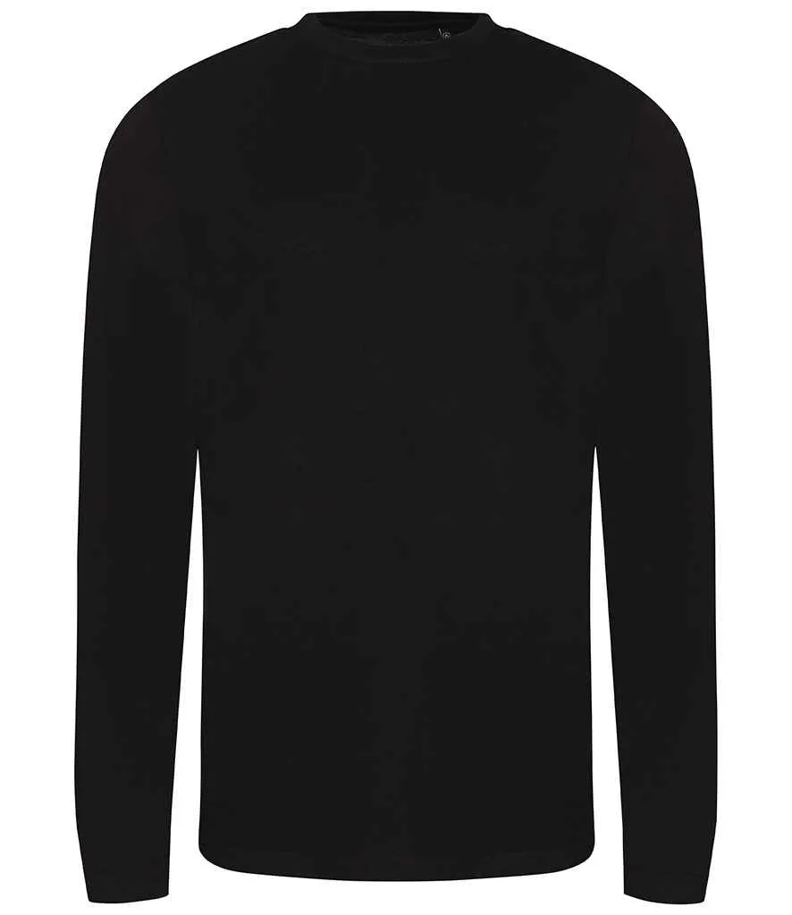 AWDis Long Sleeve Tri-Blend T-Shirt | Solid Black