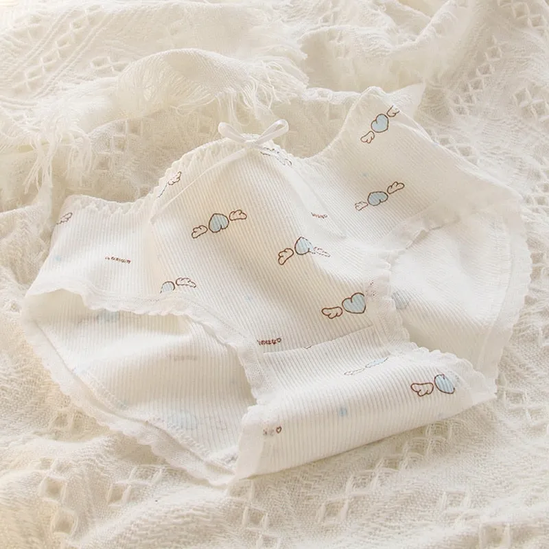Baby Blue Lace Cotton Undies