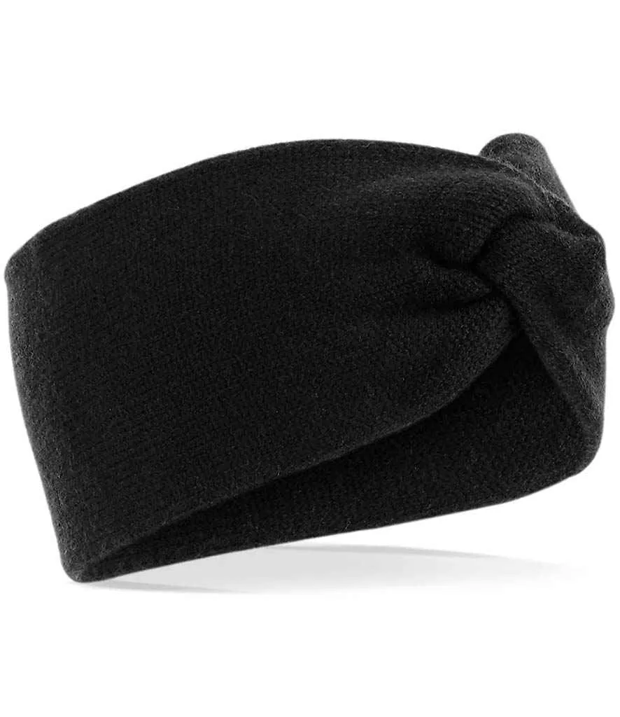 Beechfield Twist Knit Headband | Black