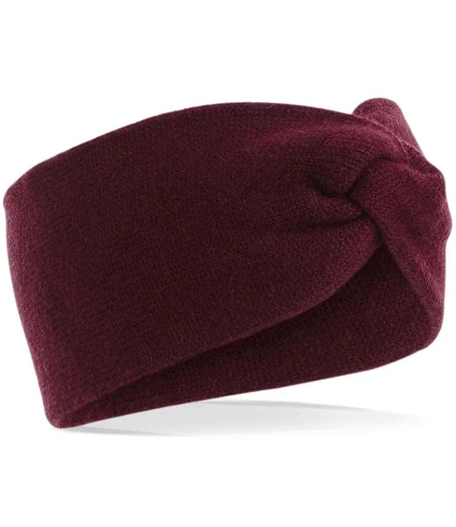 Beechfield Twist Knit Headband | Burgundy