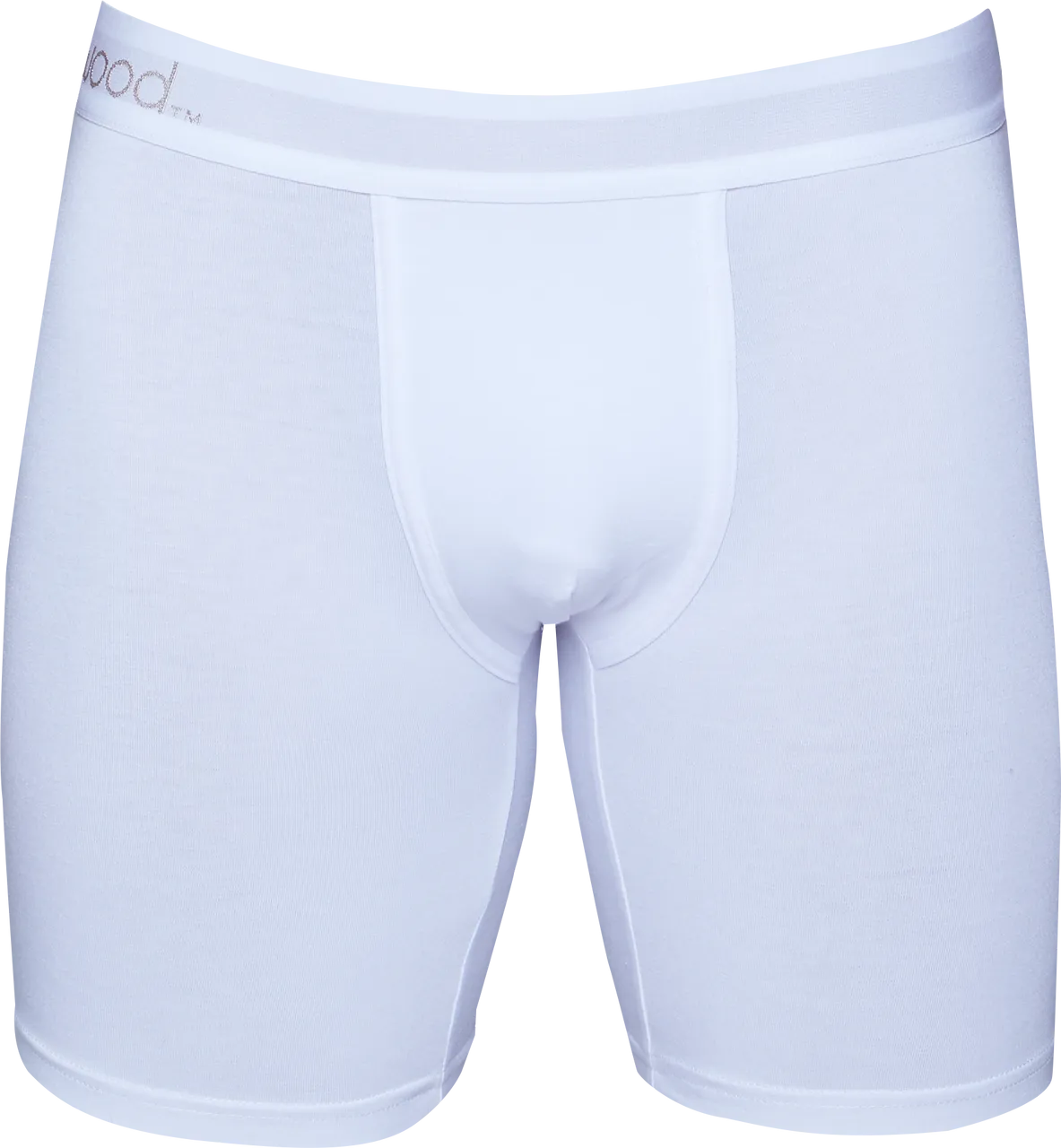 Biker Brief (No Fly) in White by Wood Underwear