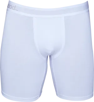 Biker Brief (No Fly) in White by Wood Underwear