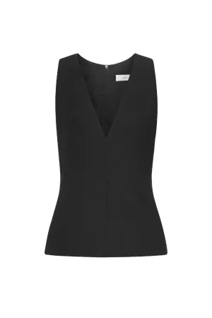 BLACK CREPE TANK TOP