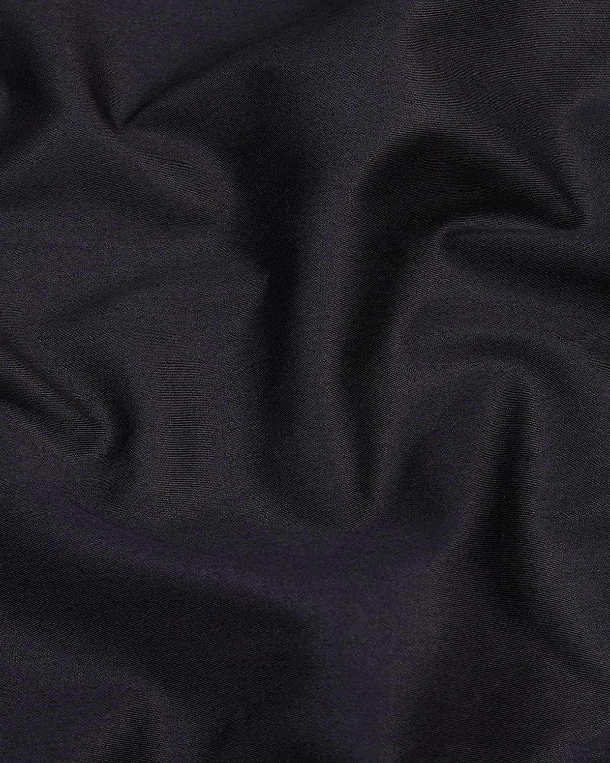 Black Soft Touch Satin Premium Cotton Shirt