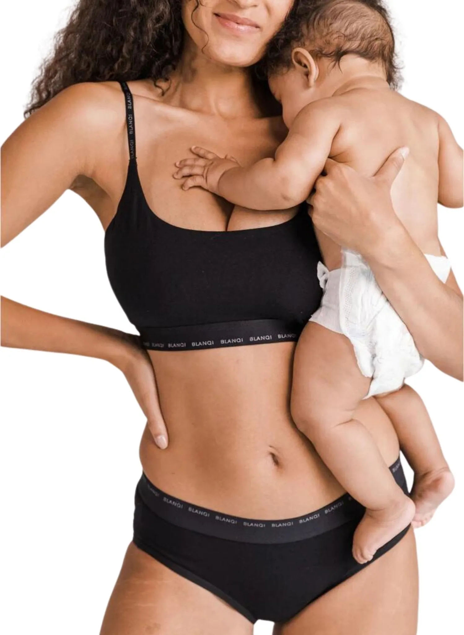 BLANQI Soft Essentials Postpartum Panty - Black