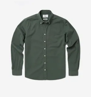 Button Down Garment Dyed Shirt Green