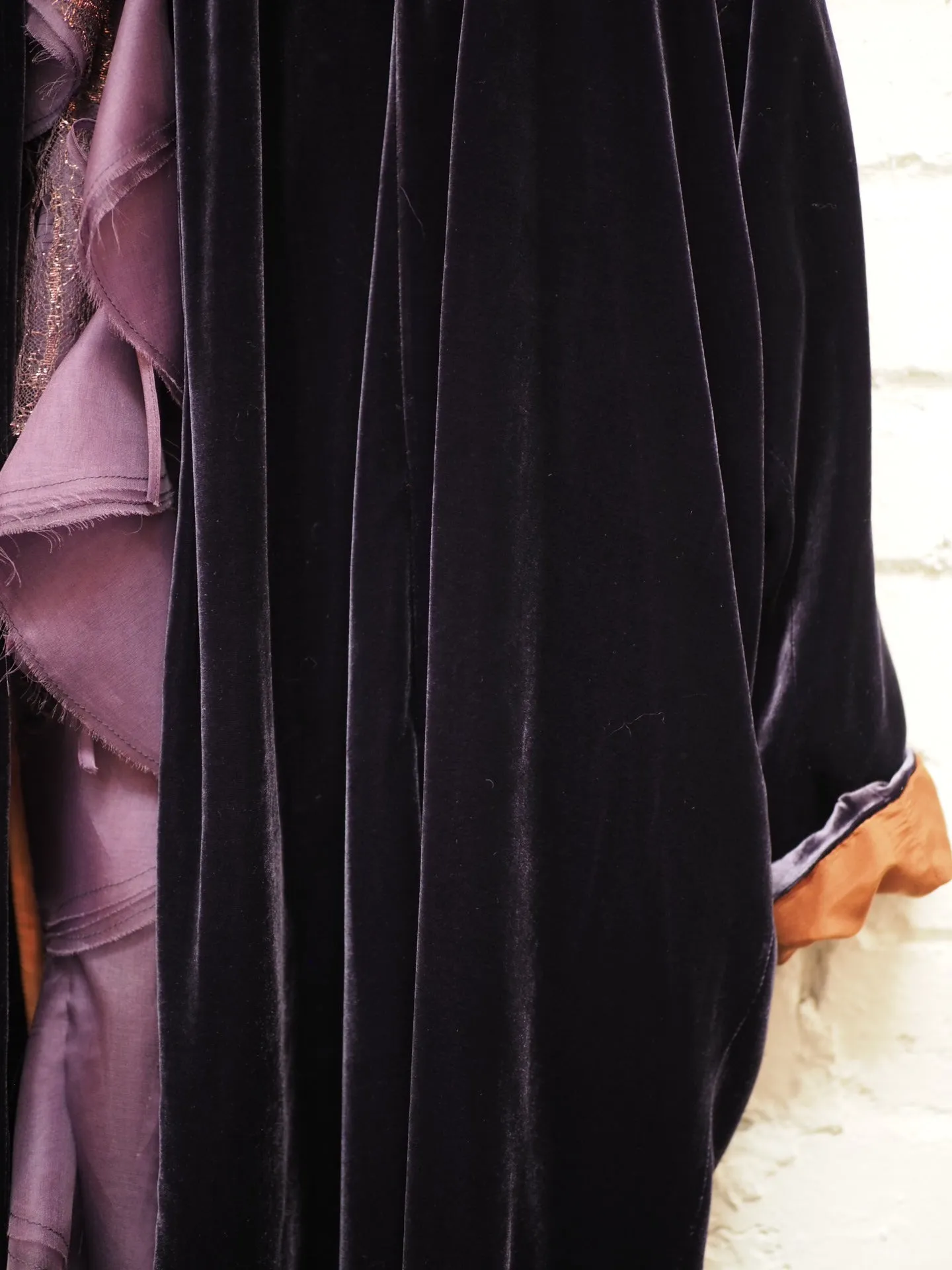 Cocoon coat (silk Velvet)- Ultra violet