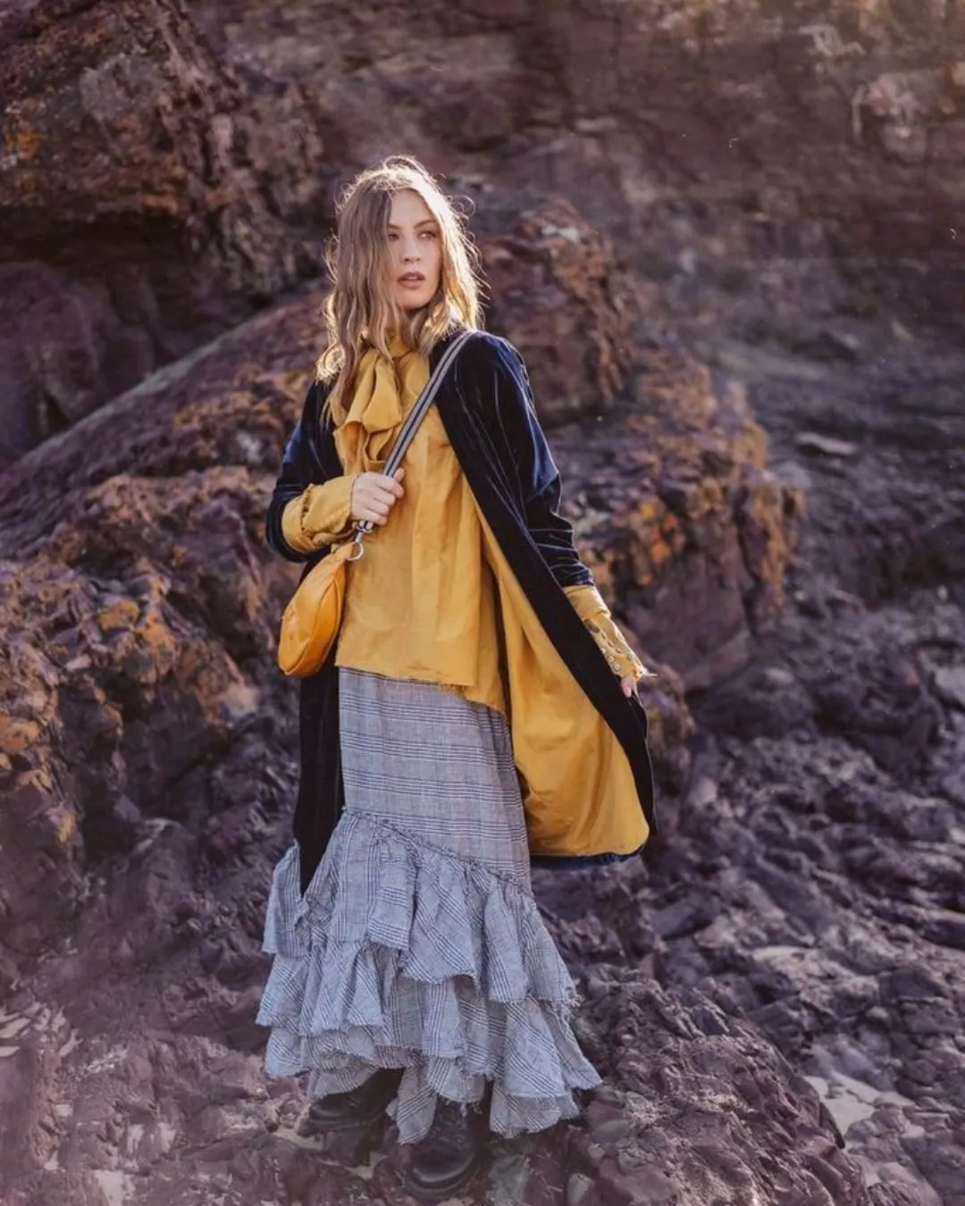 Cocoon coat (silk Velvet)- Ultra violet