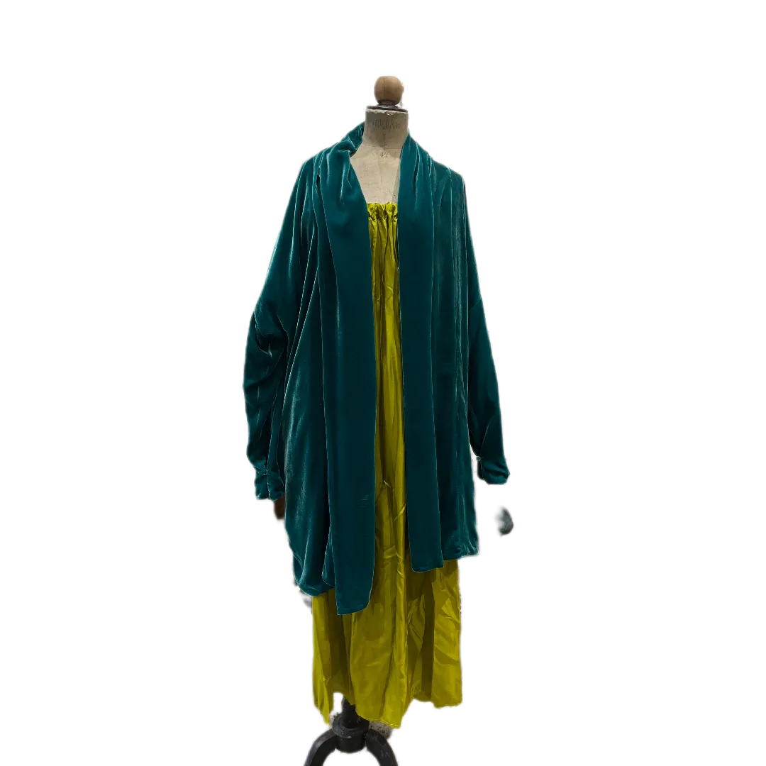 Cocoon coat (silk Velvet)- Ultra violet