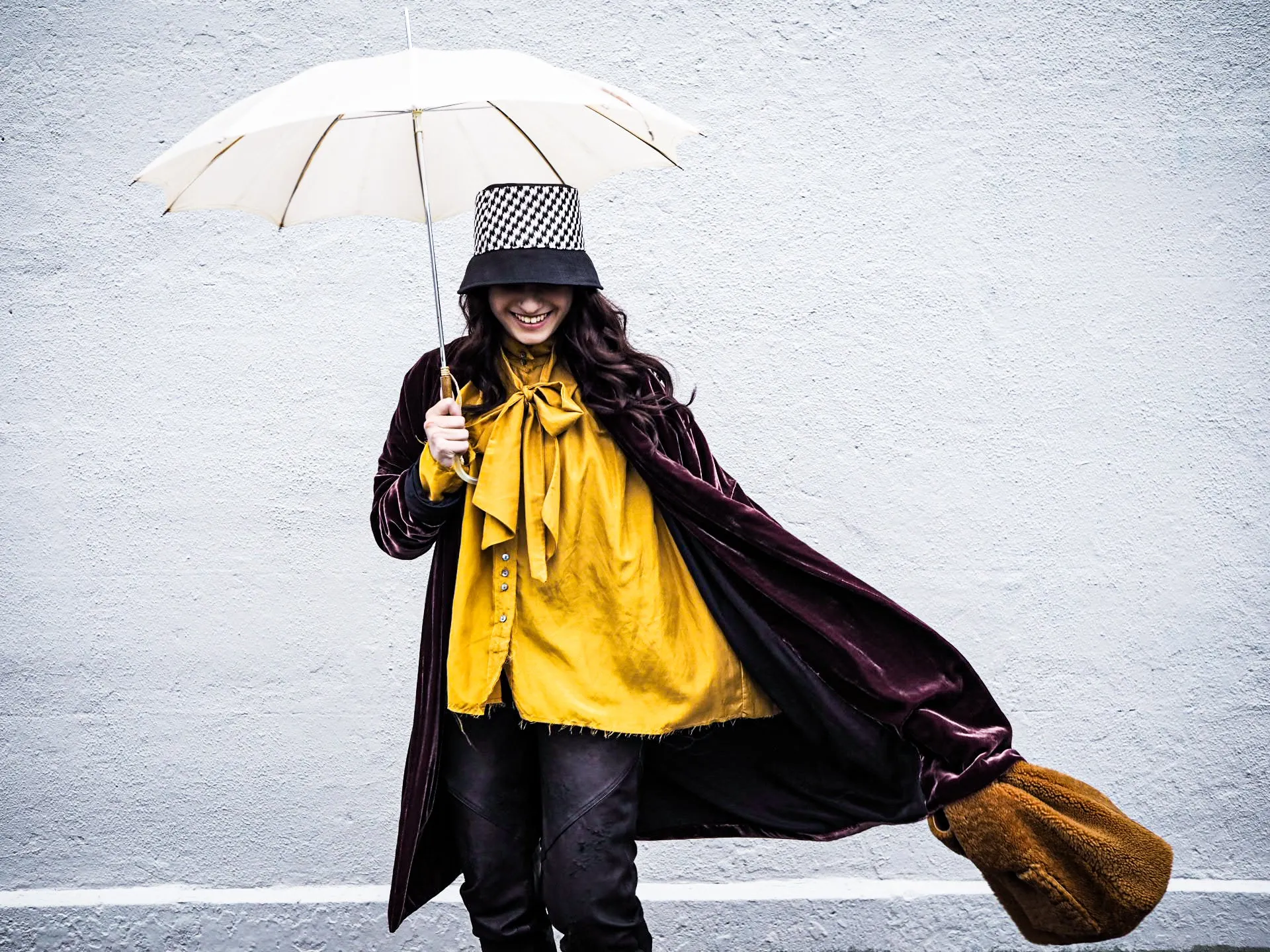 Cocoon coat (silk Velvet)- Ultra violet