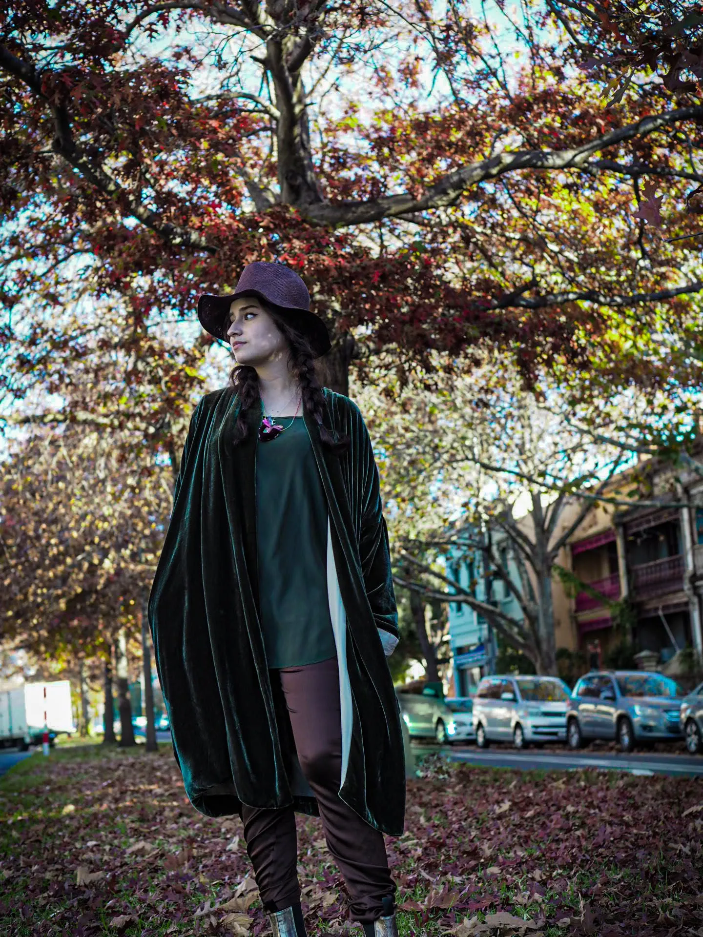 Cocoon coat (silk Velvet)- Ultra violet