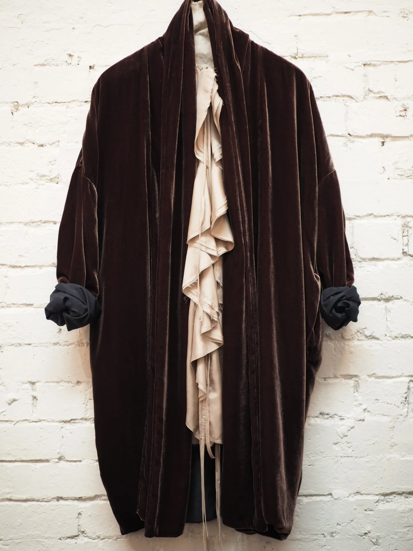 Cocoon coat (silk Velvet)- Ultra violet