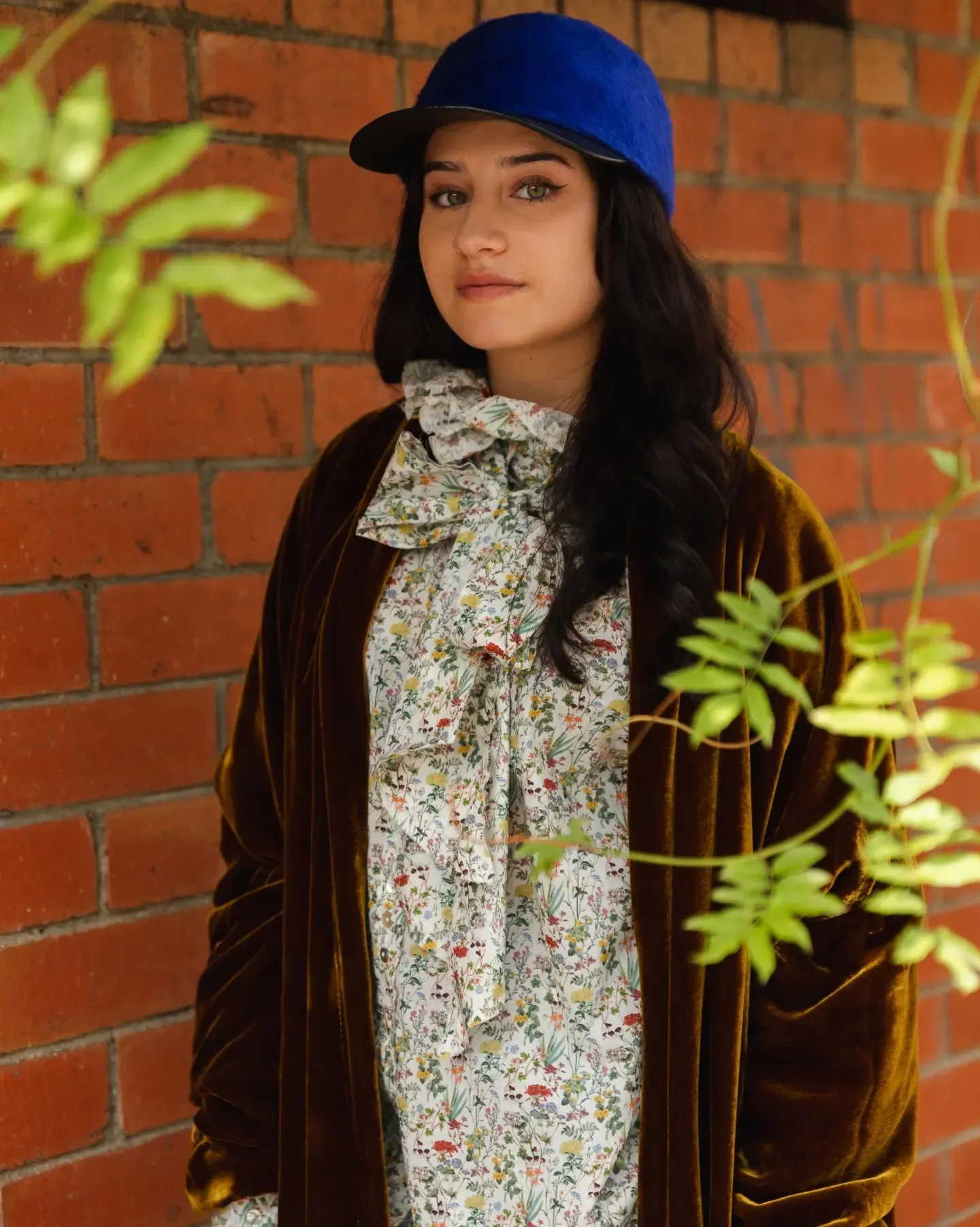 Cocoon coat (silk Velvet)- Ultra violet