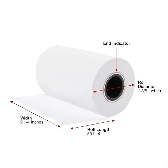 Credit Card Thermal Paper 2 1/4 x 50