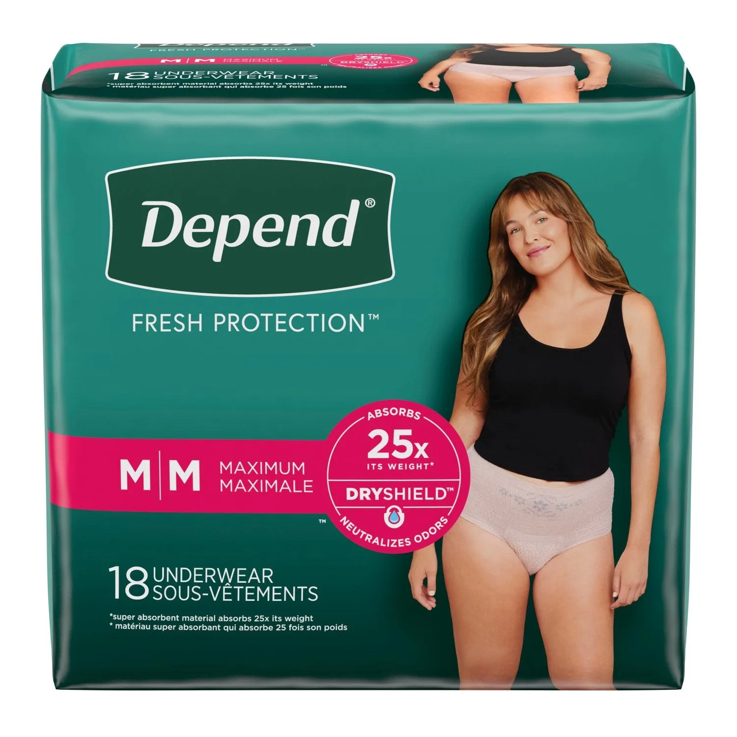 Depend Fresh Protection Adult Incontinence Underwear for Women