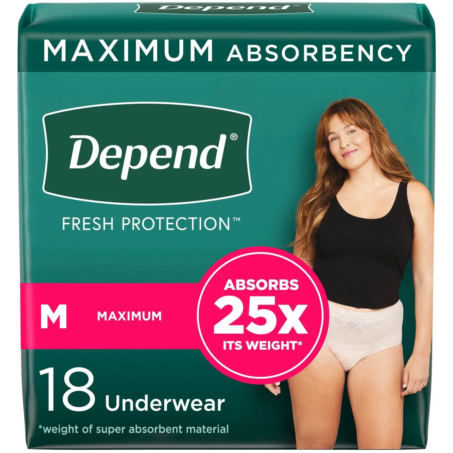 Depend Fresh Protection Adult Incontinence Underwear for Women