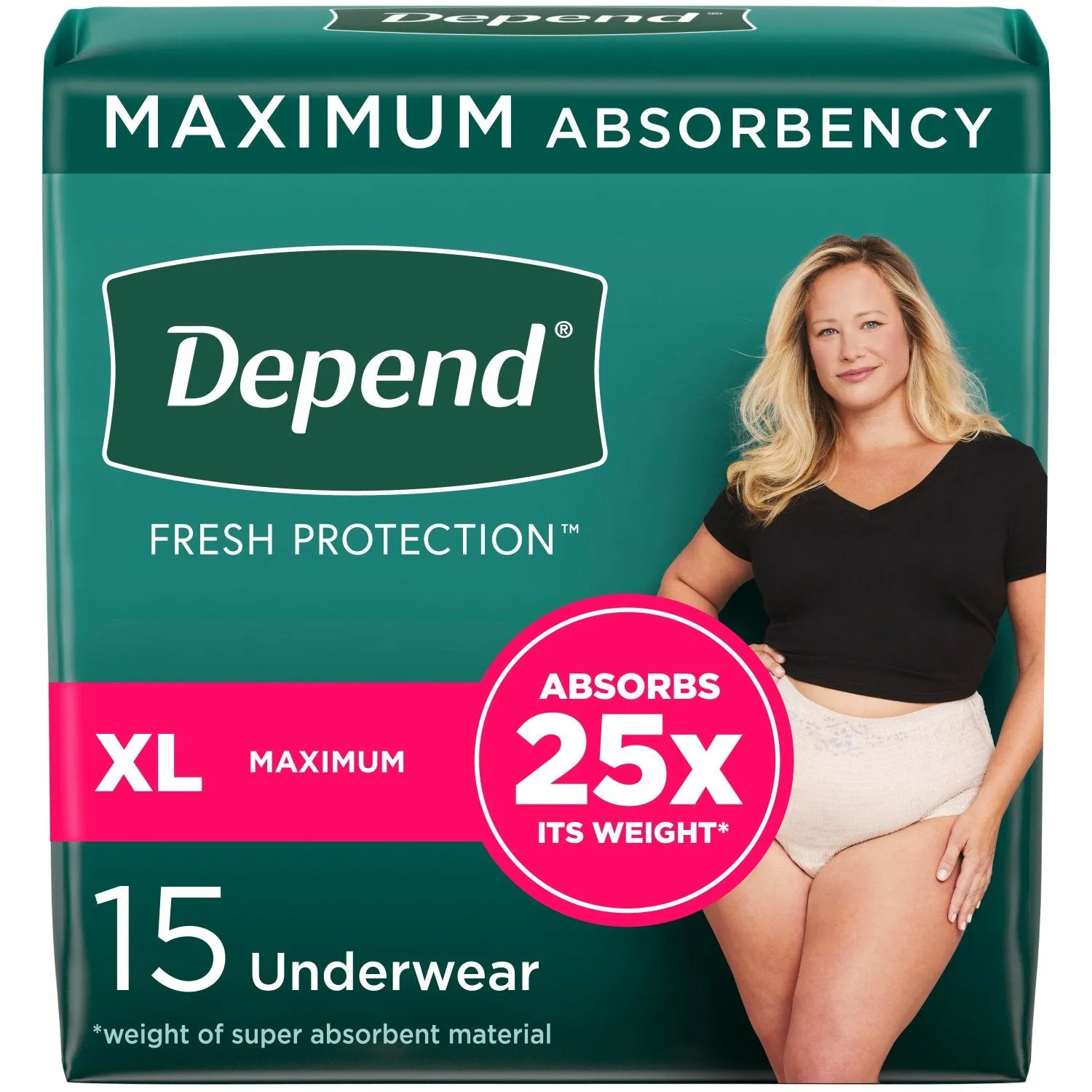 Depend Fresh Protection Adult Incontinence Underwear for Women