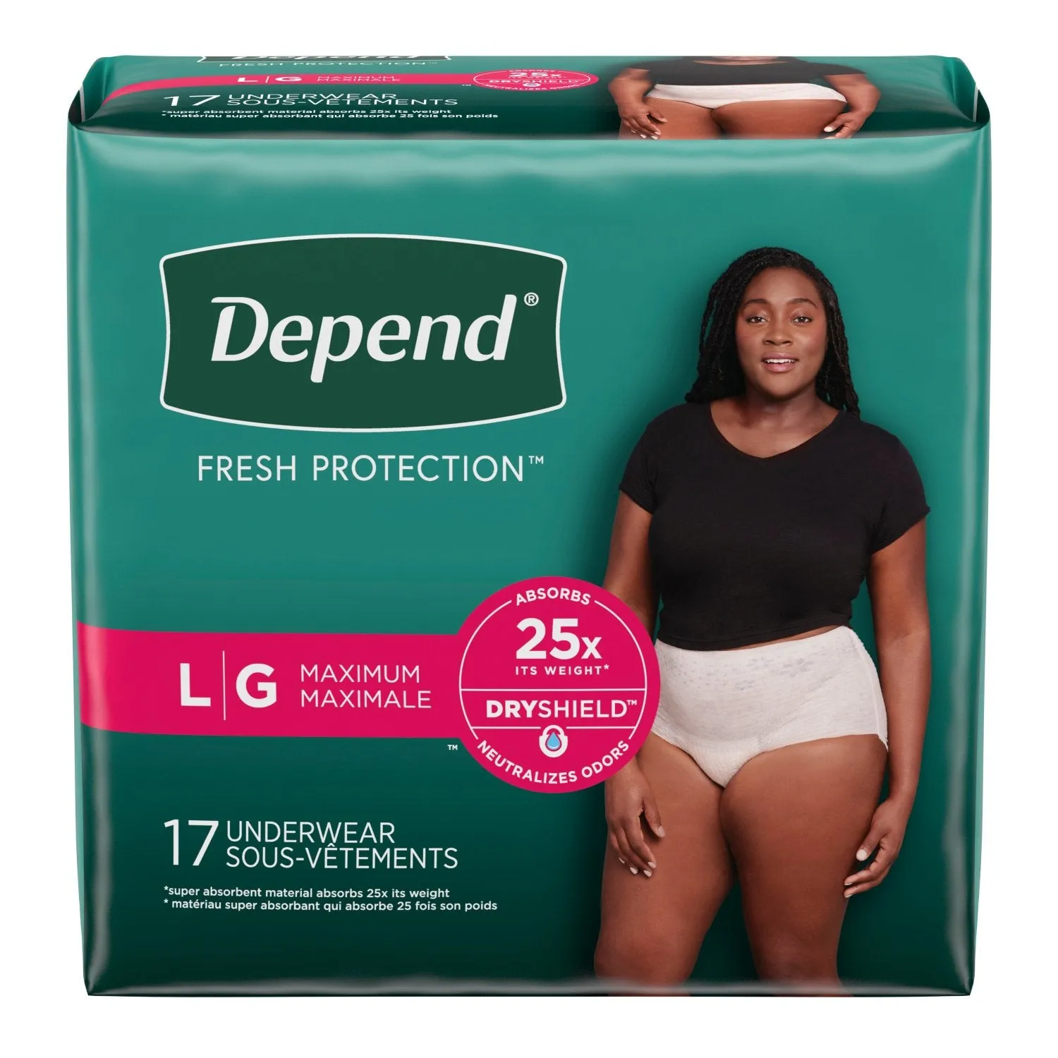Depend Fresh Protection Adult Incontinence Underwear for Women