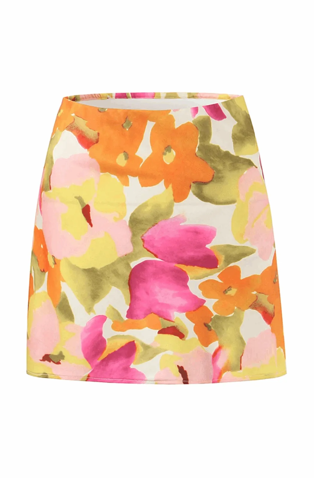 Floral print mini skirt