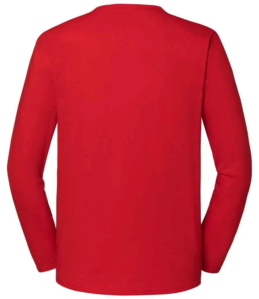 Fruit Loom Iconic 195 Long Sleeve T-Shirt | Red