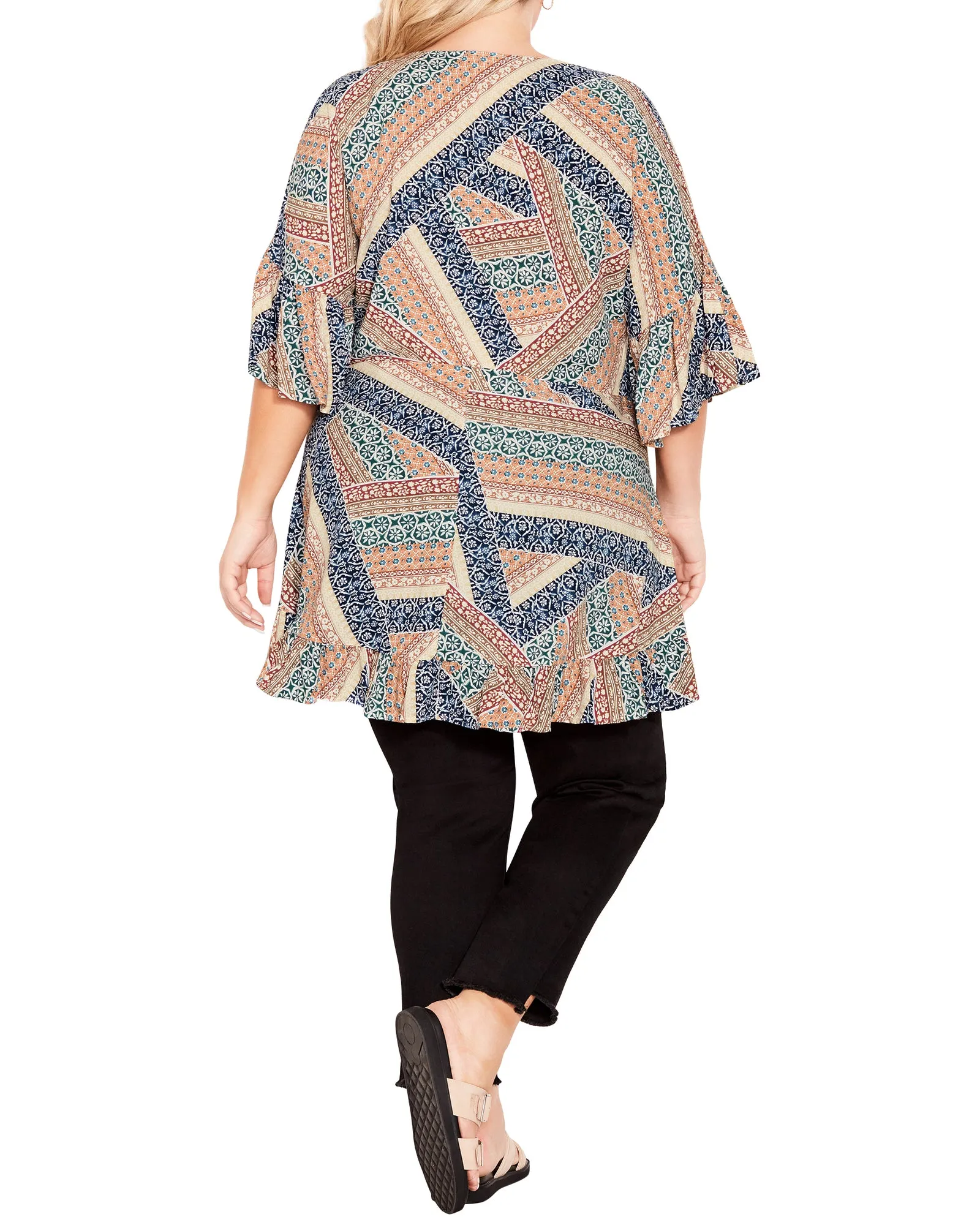 Harper Tunic | Orange / Navy