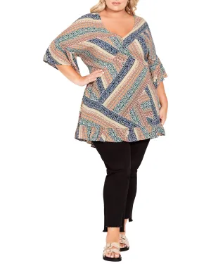 Harper Tunic | Orange / Navy