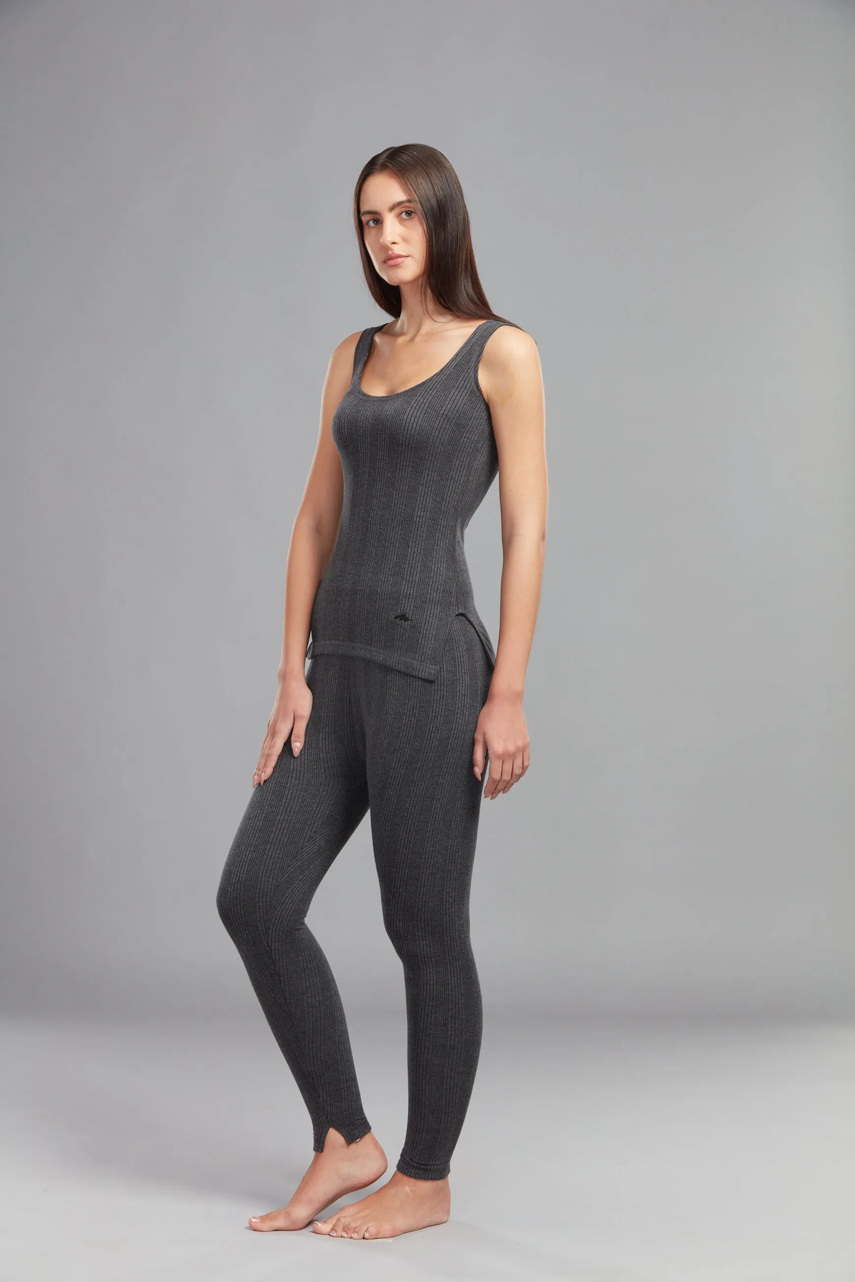 HINT WOMEN'S THERMAL FLARE BIG SLIP CHARCOAL