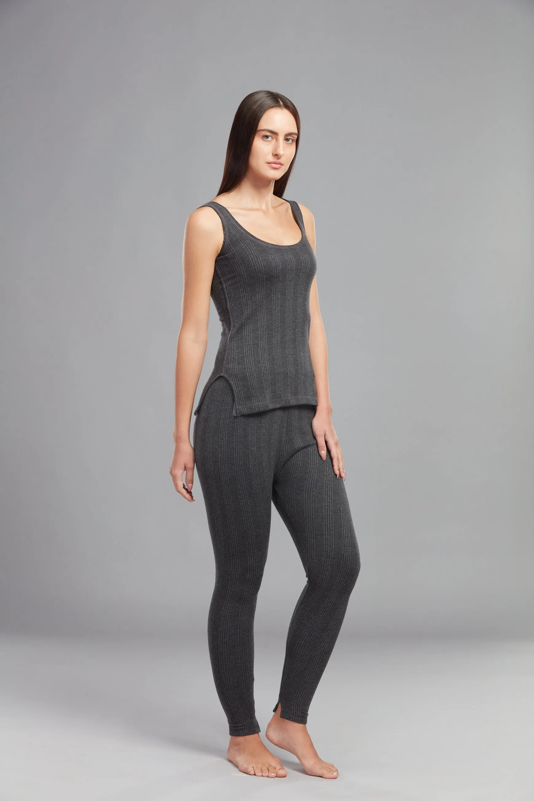 HINT WOMEN'S THERMAL FLARE BIG SLIP CHARCOAL