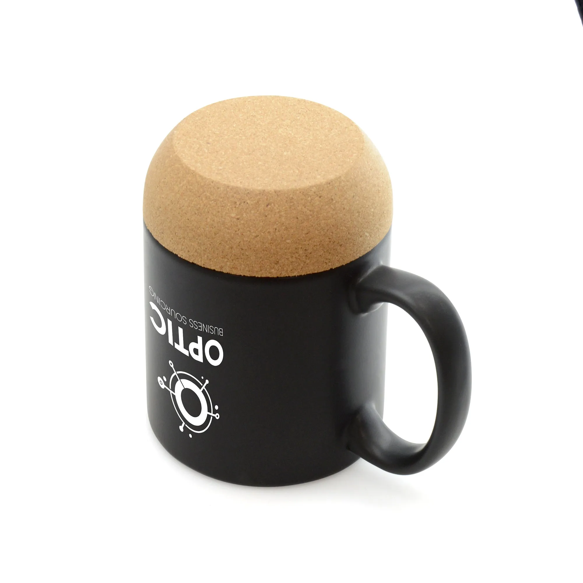 HUMBER 400ml PROMOTIONAL CERAMIC AND CORK TRAVEL MUG