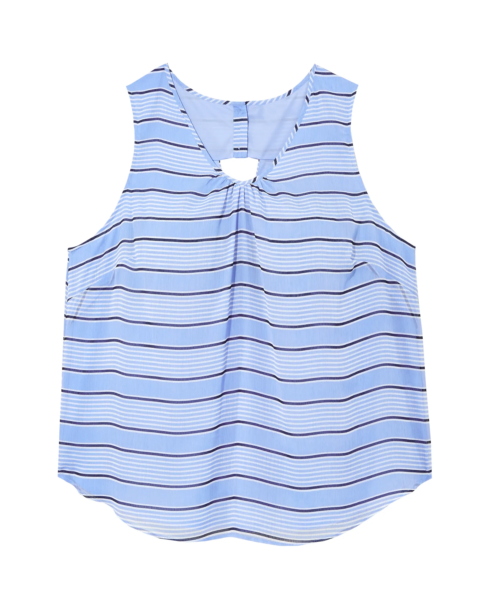 Kennedy Sleeveless Blouse | Light Blue / Black