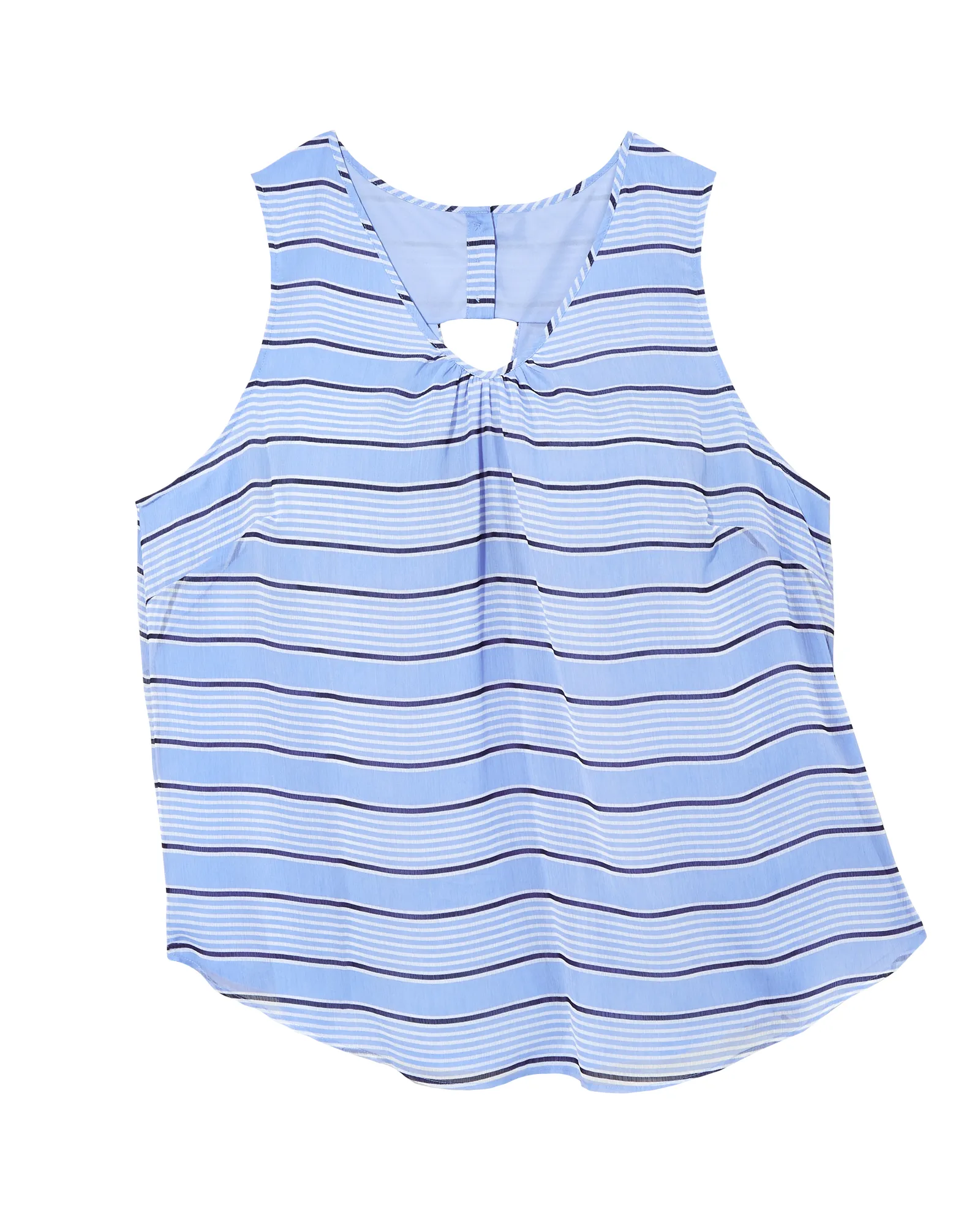 Kennedy Sleeveless Blouse | Light Blue / Black