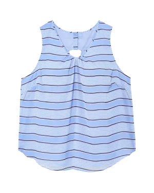 Kennedy Sleeveless Blouse | Light Blue / Black