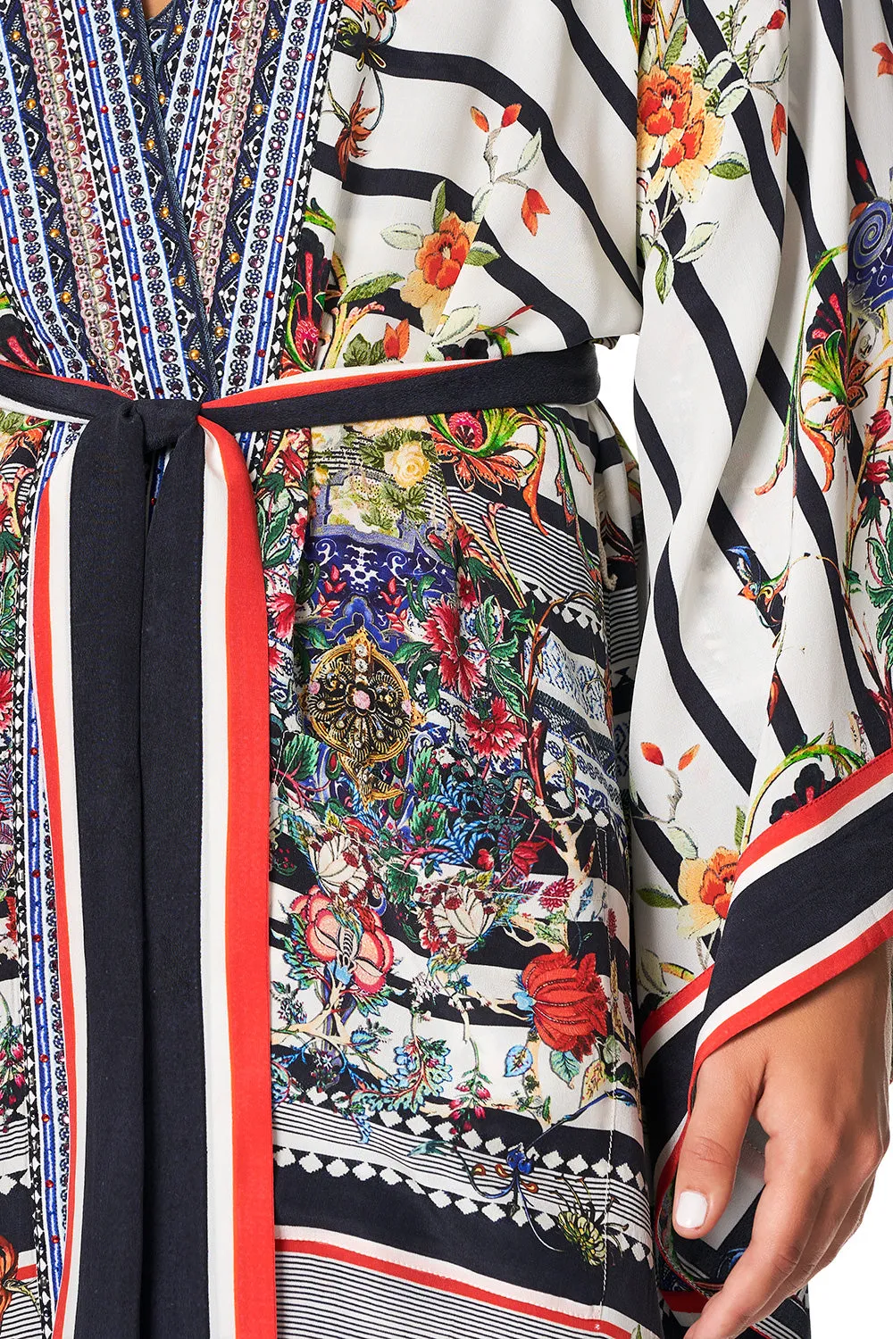 KIMONO WITH TIE BELT JOIE DE VIVRE