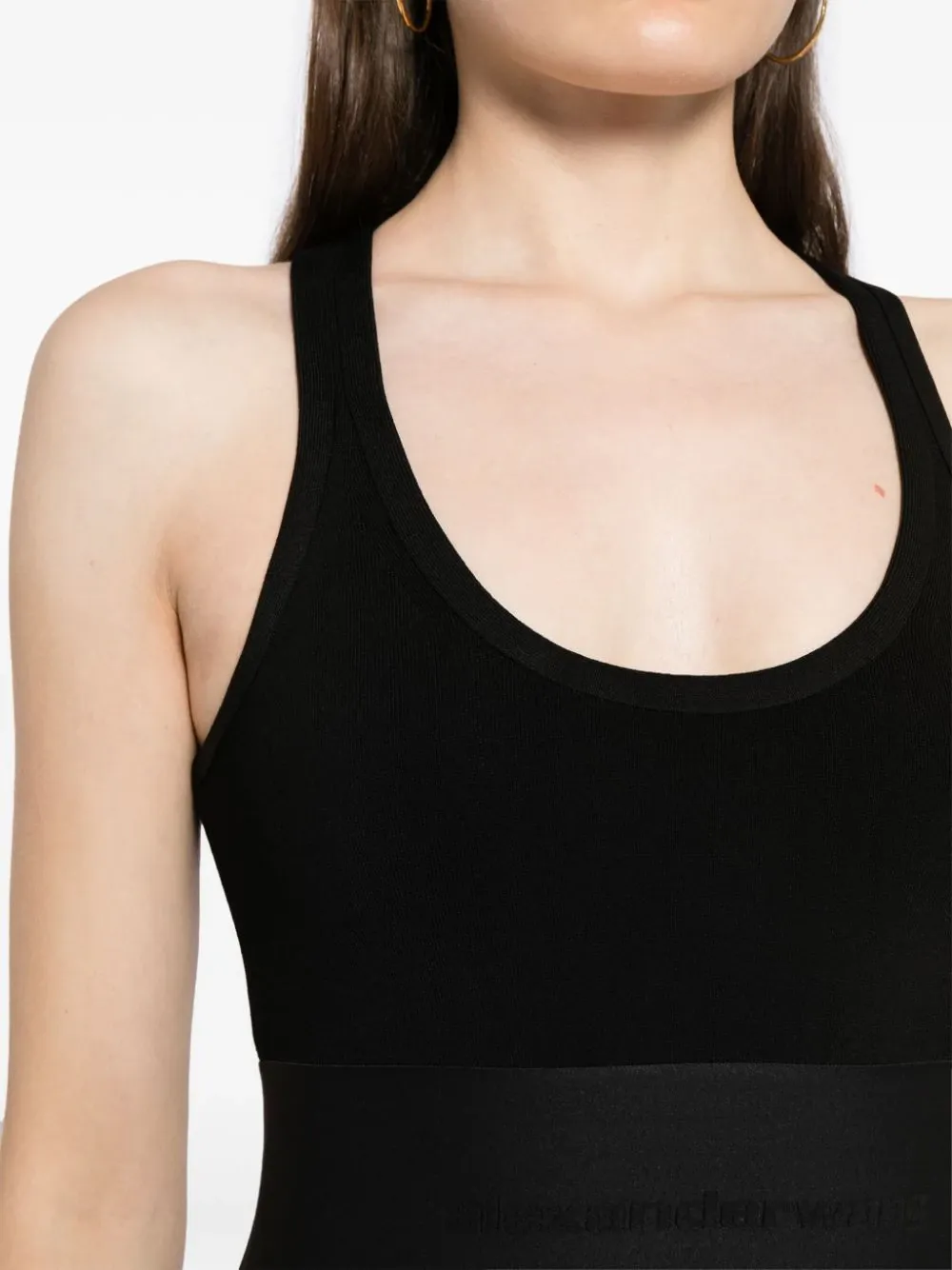 Logo Elastic Scoopneck Bra Top
