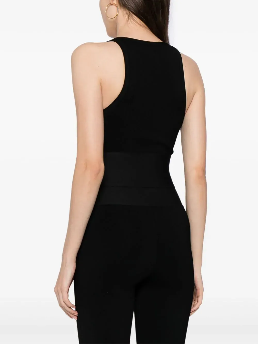 Logo Elastic Scoopneck Bra Top