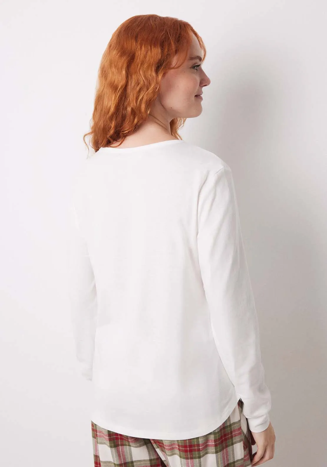 Long Sleeves T Shirt - Ivory