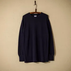 lot.54002 THERMAL CREW NECK TEE<NAVY>