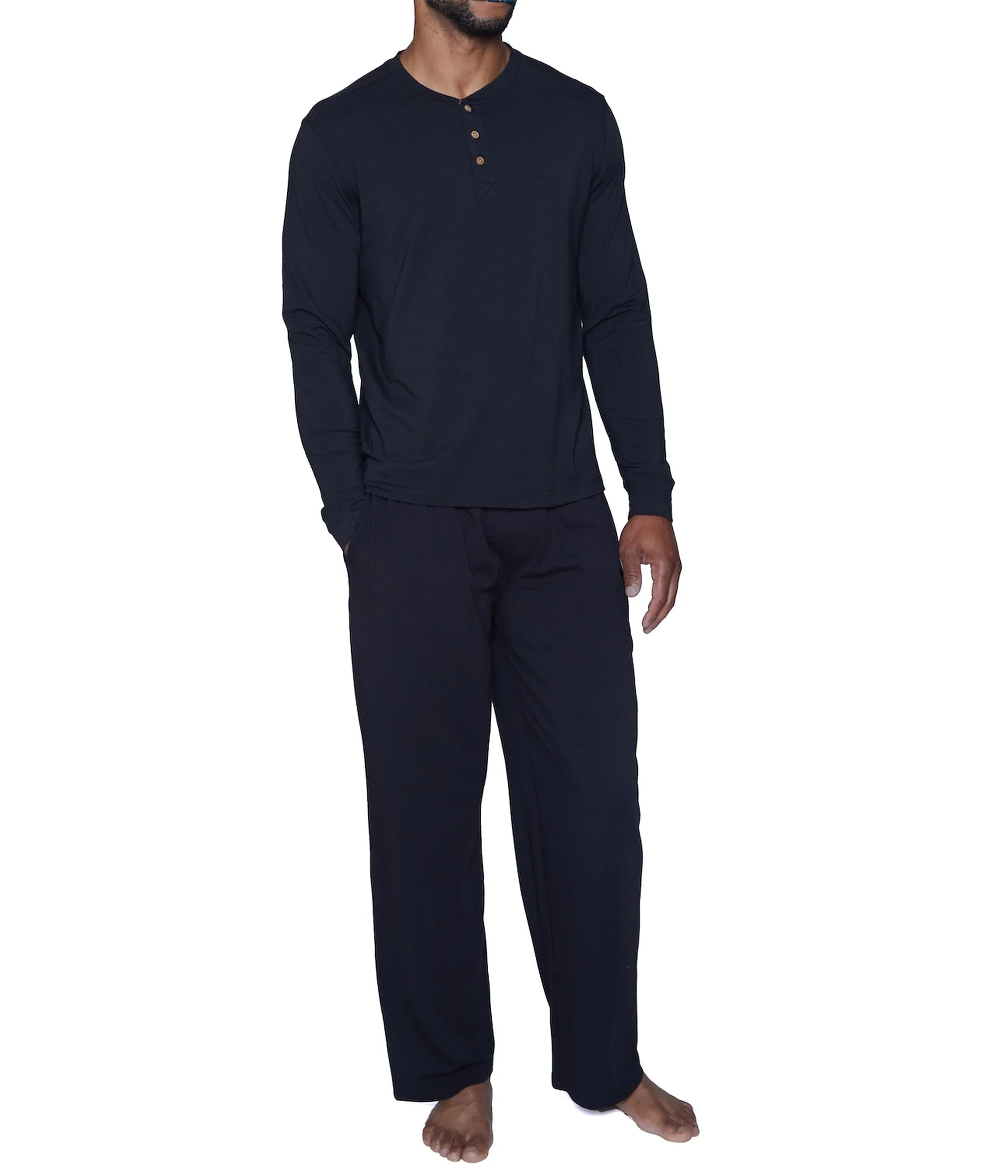 Lounge Pant with Draw String in Black by Wood Underwear